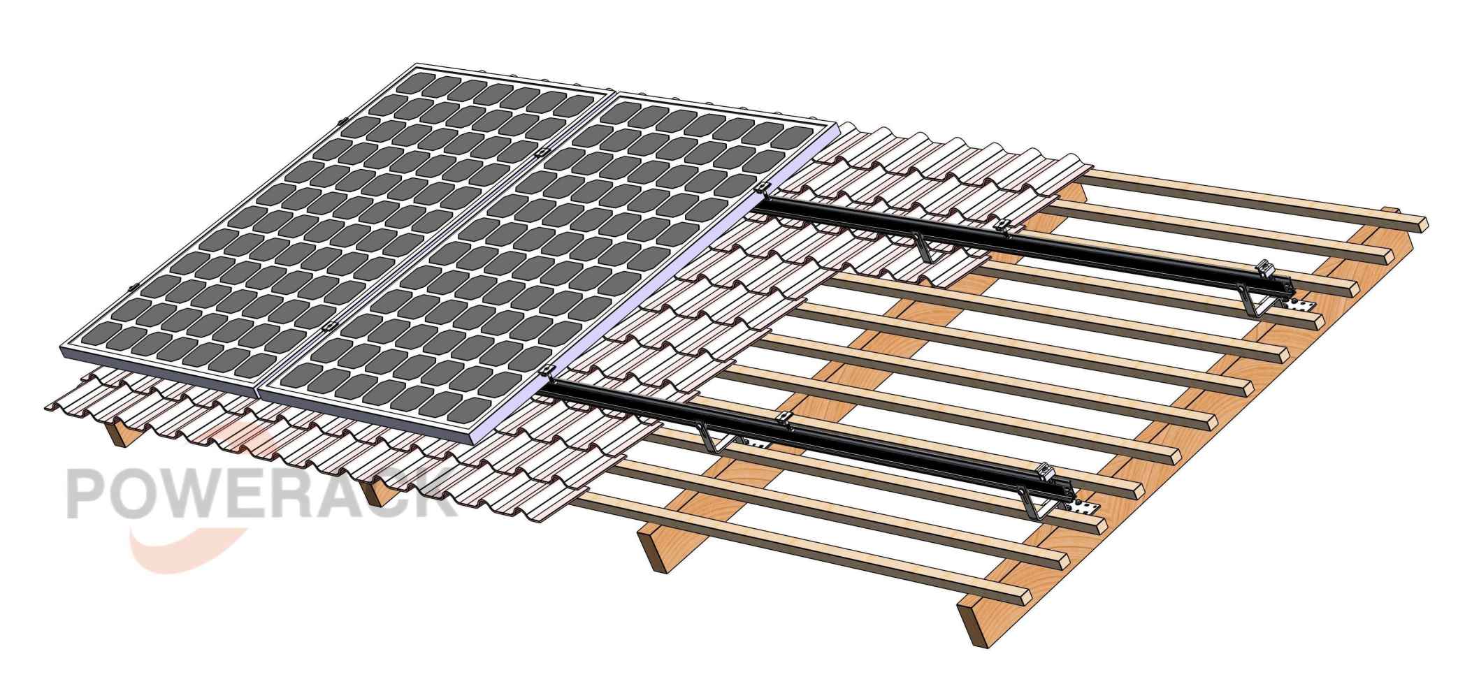 Los kits de montaje solar --- techo de tejas