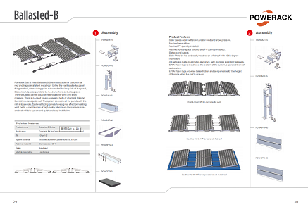 Powerack Innovative systems-Sistemas de montaje lastrado