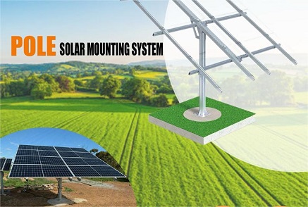 Sistema de montaje solar en poste