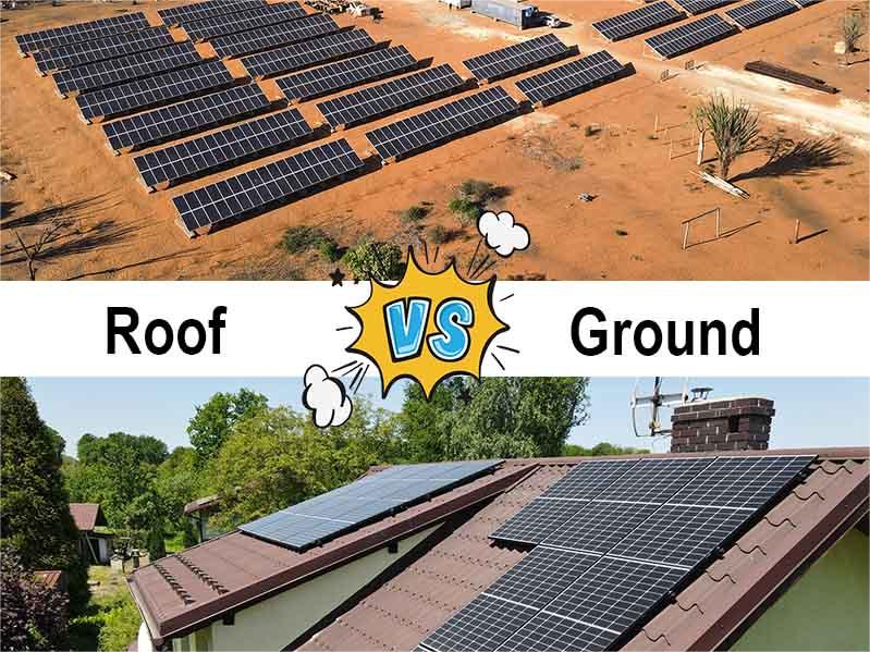 Costos de instalación del sistema solar en tierra frente a los costos de instalación del sistema en el tejado