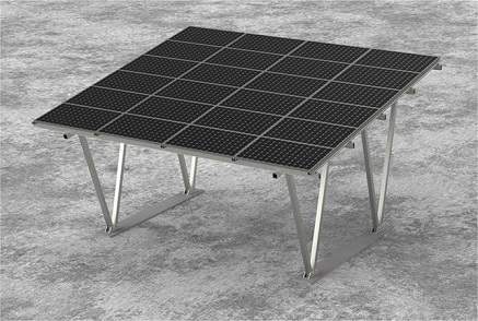 Sistema de montaje solar para cochera impermeable de aluminio POWERACK
