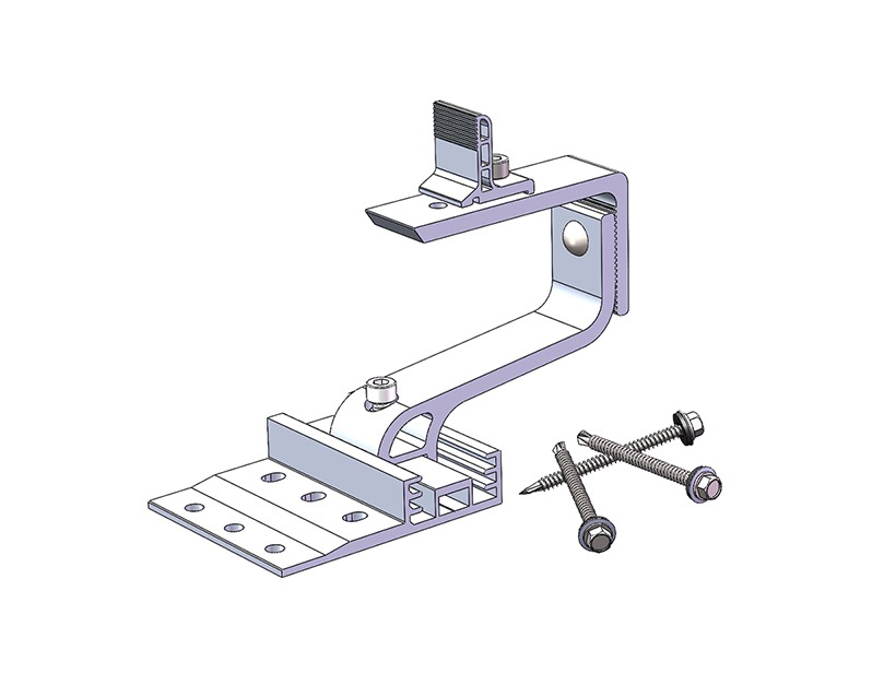 Solar tile roof Adjustable aluminum hook